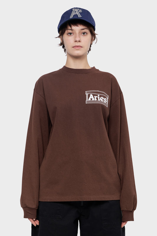 damskie#@Longsleeve TEMPLE brązowy