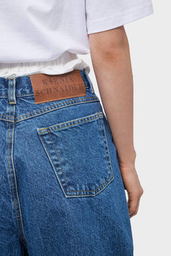 Spodnie BOXER WIDE JEANS niebieskie/ białe