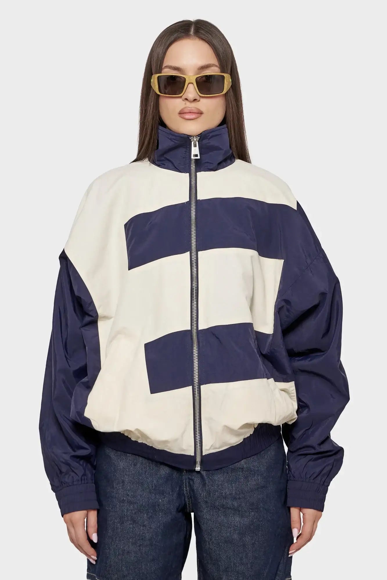 Kurtka TRACKSUIT JACKET Biało-granatowa