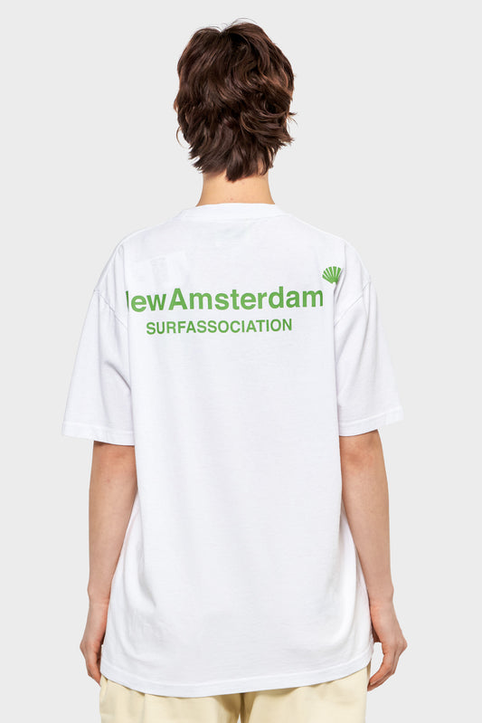 damskie#@Koszulka LOGO TEE biało-zielona