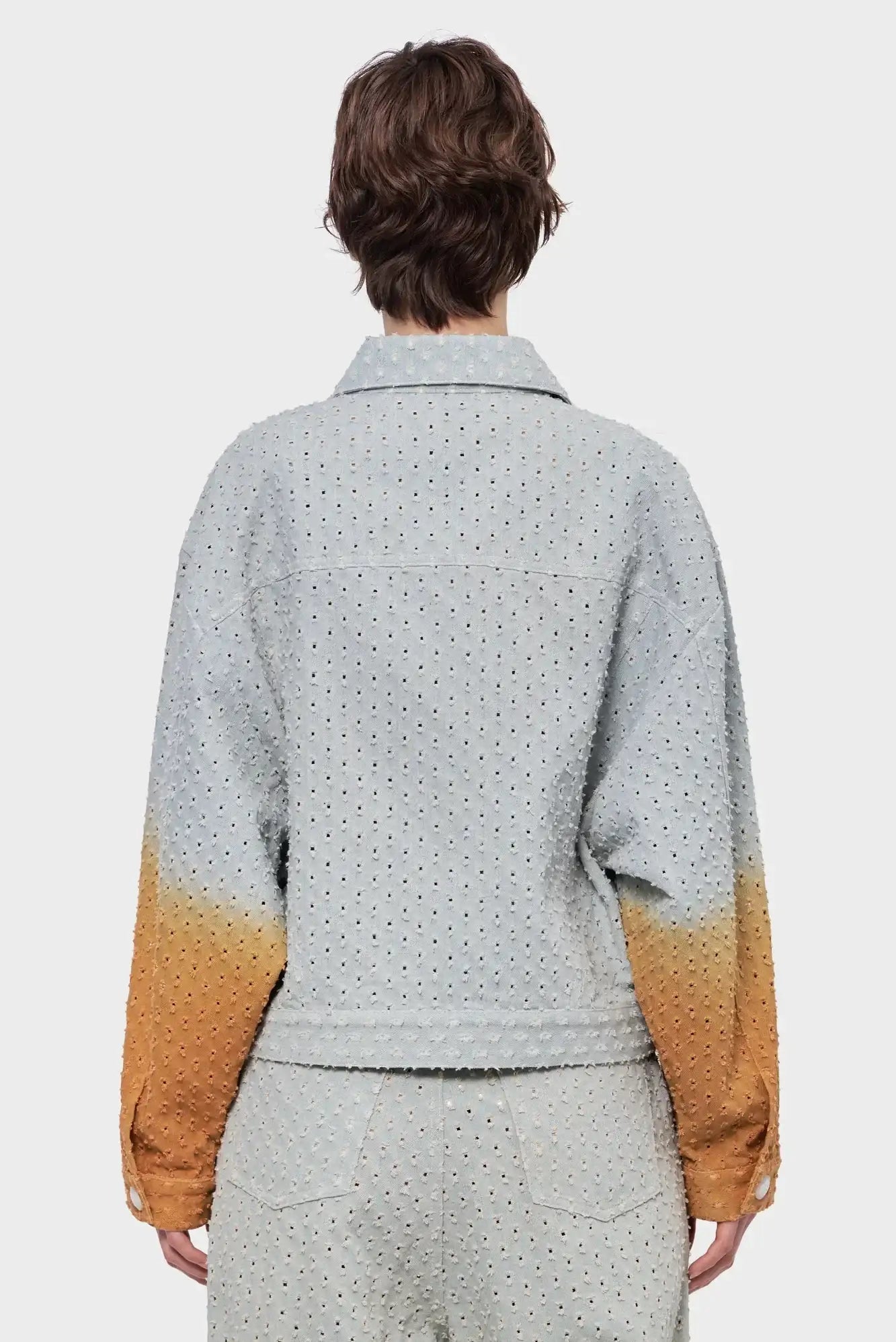 DENIM JACKET light blue/orange