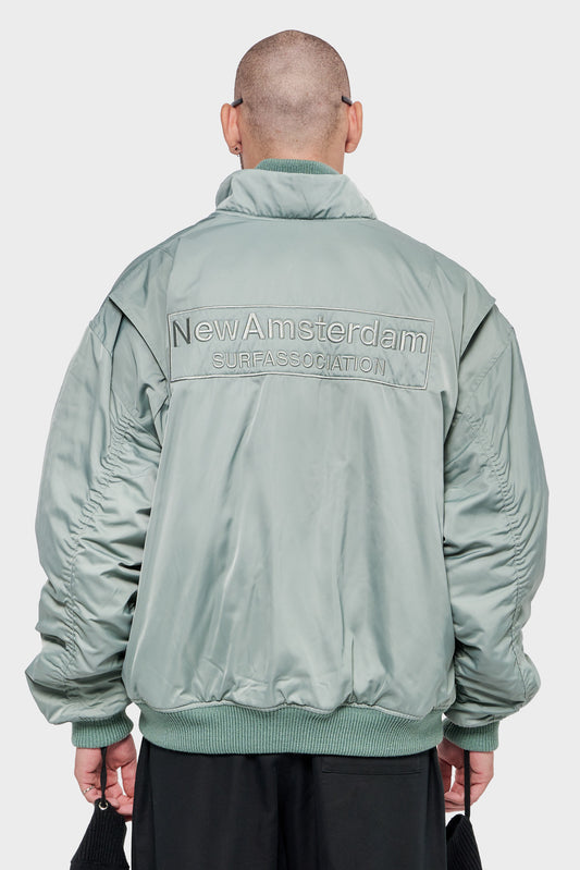meskie#@Kurtka BOMBER JACKET zielona