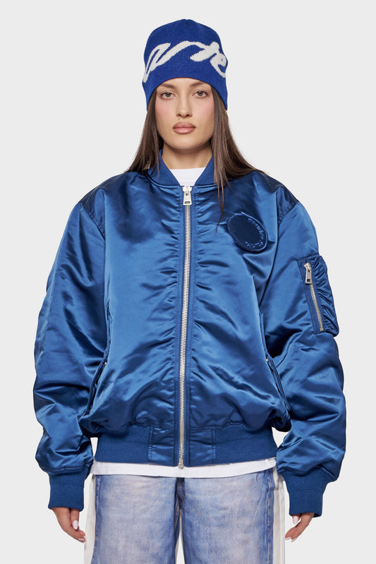 damskie#@Kurtka NYLON BOMBER granatowa
