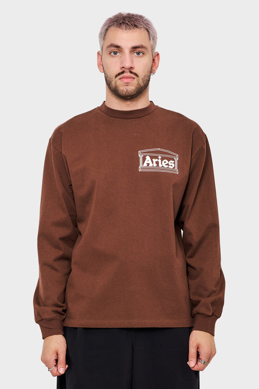 meskie#@Longsleeve TEMPLE brązowy
