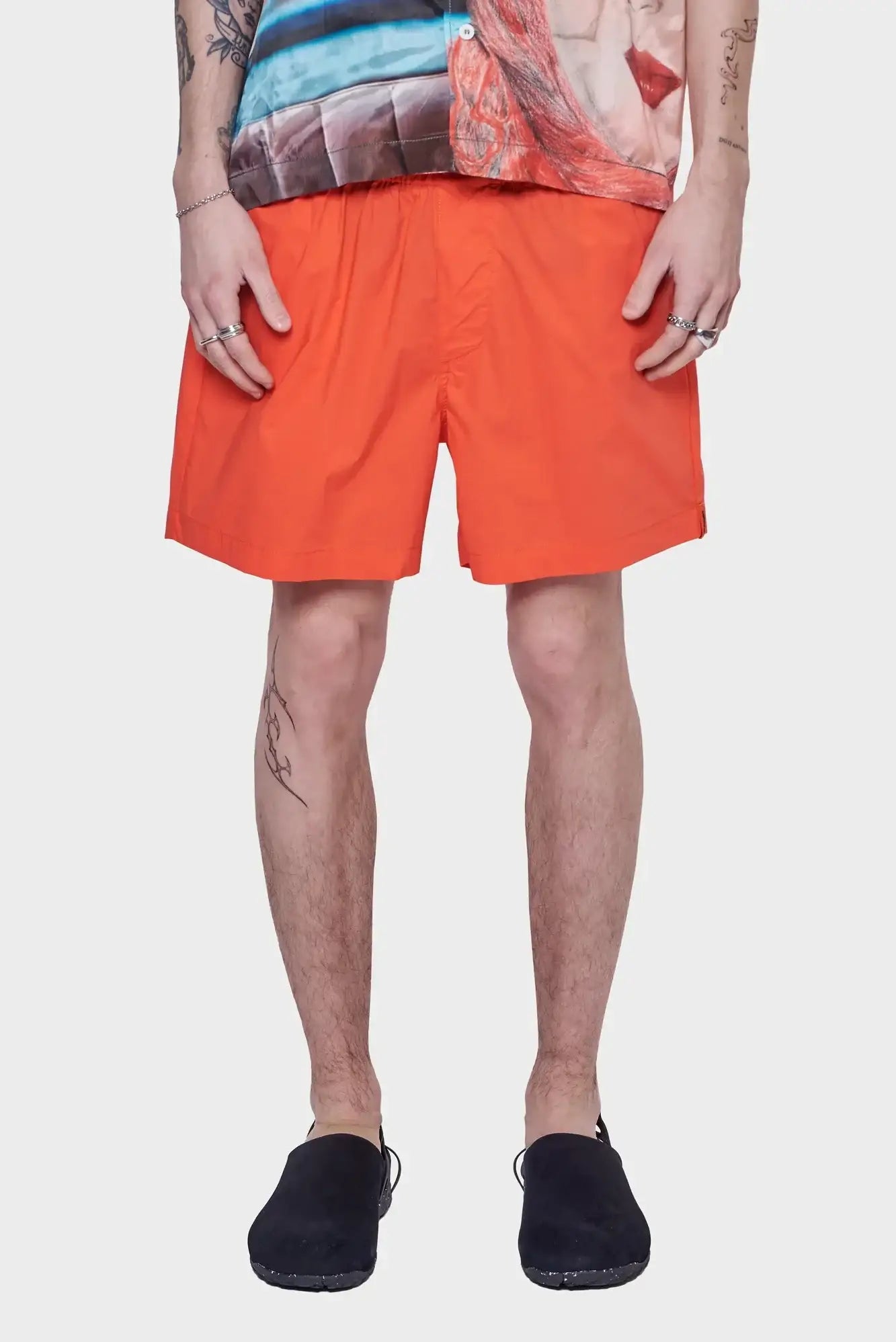 ELASTIC SHORTS orange shorts