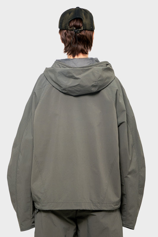 damskie#@Kurtka WINDBREAKER TECHNICAL JACKET ciemnoszara