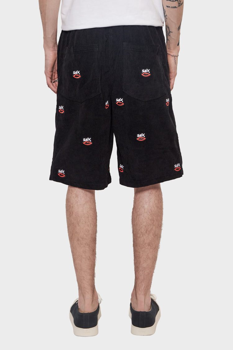 meskie#@Szorty SEX LOGO AOP EMBROIDERED czarne