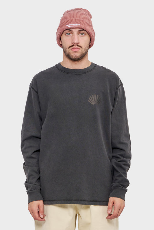 meskie#@Longsleeve LOGO Wyprany czarny