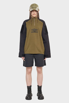 Bluza TACTICAL HALF ZIP czarno/zielona