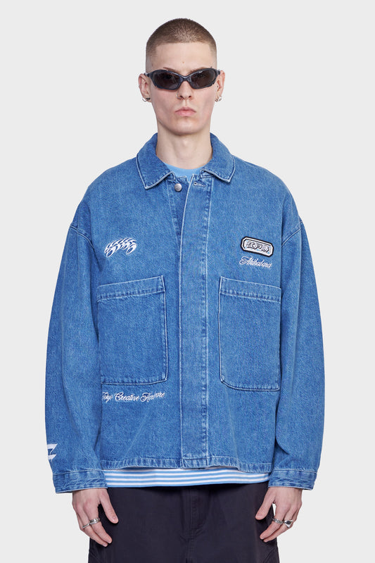 meskie#@Kurtka OSHINO UNIFORM JACKET niebieska