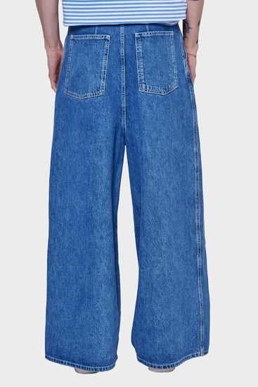 meskie#@Spodnie EXTRA OVER PANTS niebieskie
