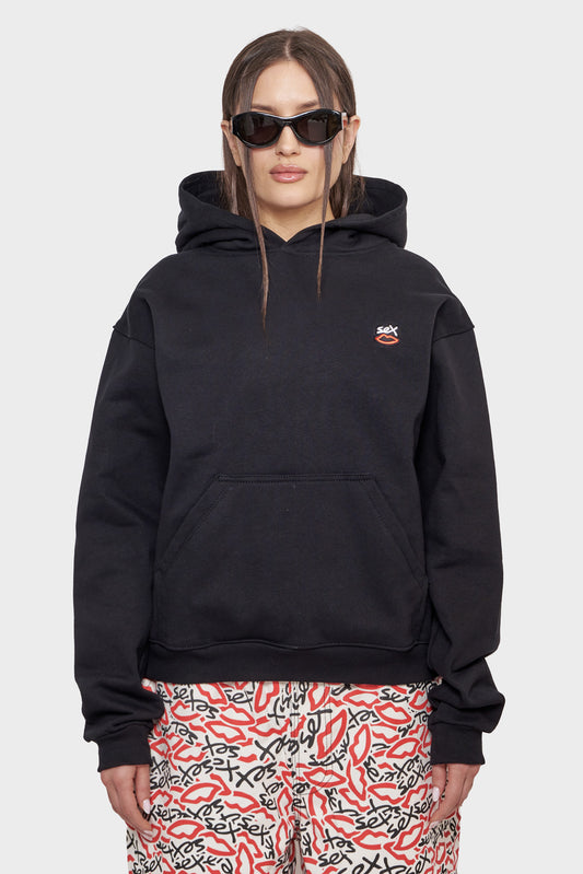 MINI EMBROIDERED LOGO sweatshirt black