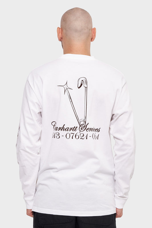 meskie#@Longsleeve SAFETY PIN biały