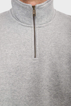 CHASE NECK ZIP sweatshirt gray