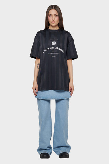 damskie#@Koszulka FOOTBALL JERSEY TEE czarna