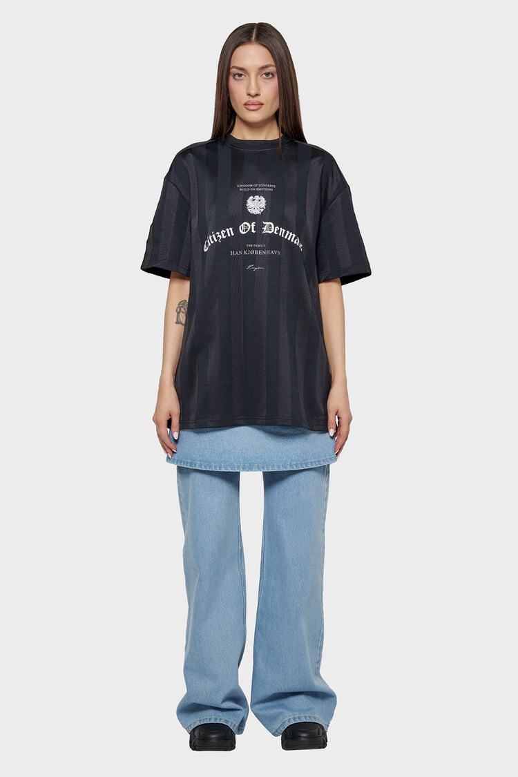 damskie#@Koszulka FOOTBALL JERSEY TEE czarna