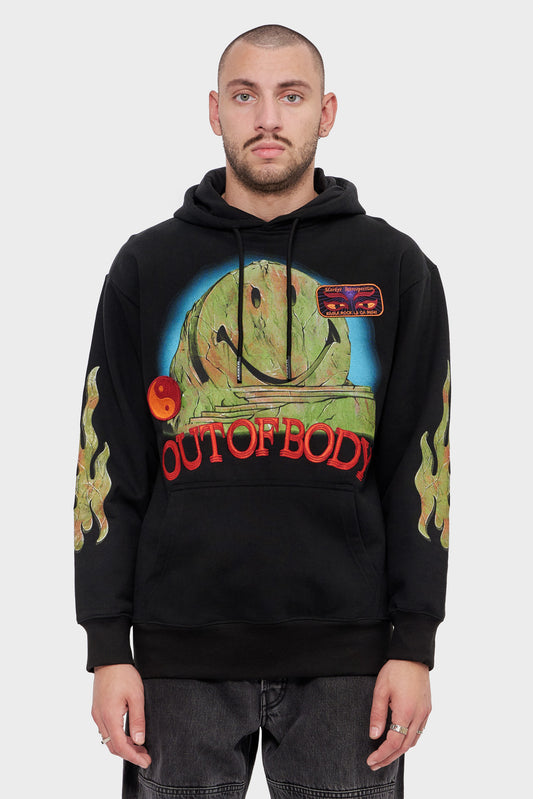 meskie#@Bluza SMILEY OUT OF BODY сzarna
