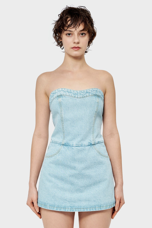 SHORTALL dress, light blue
