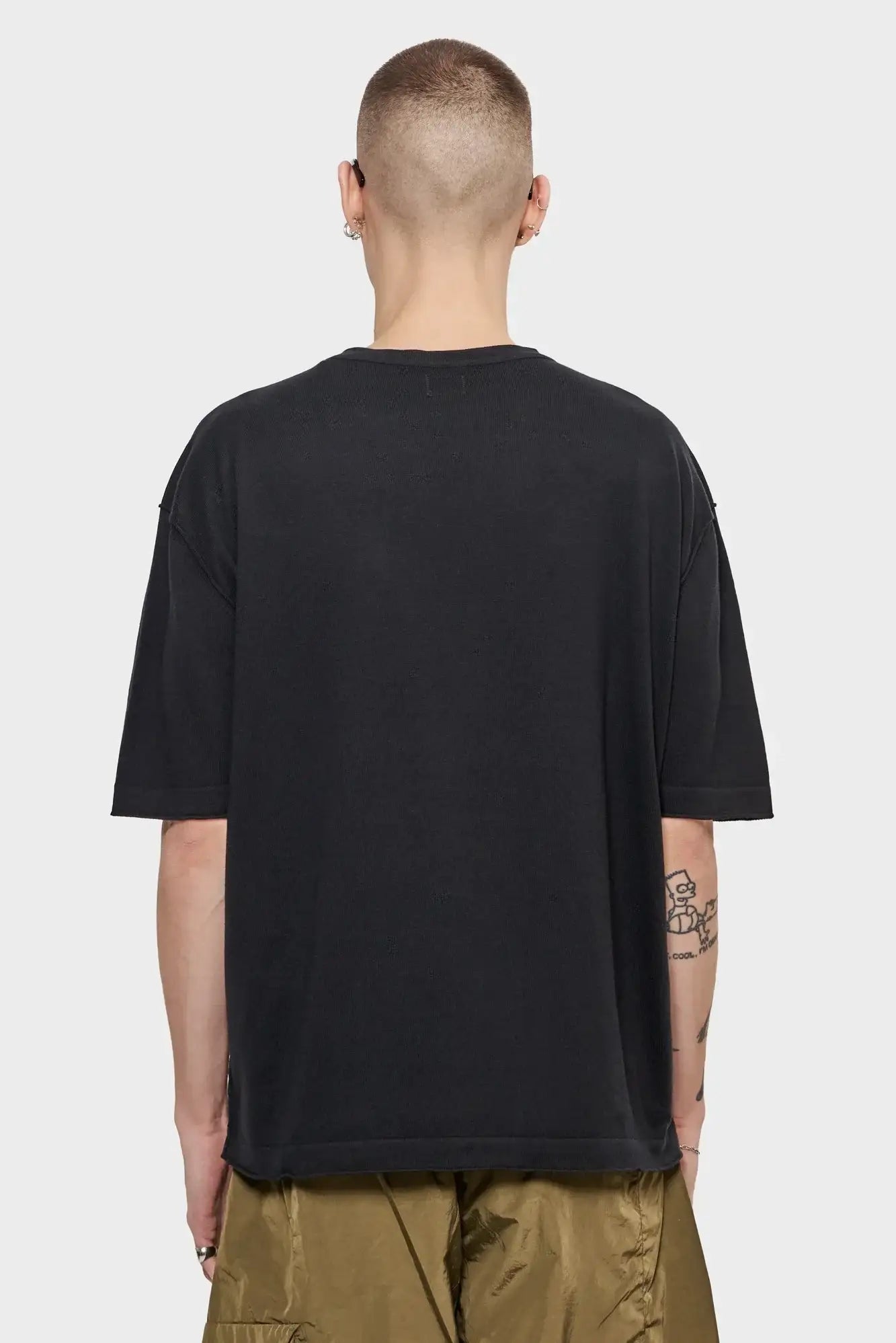 KNITWEAR - CREW NECK T-shirt black