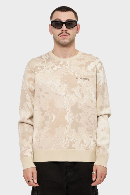 meskie#@Sweter KNIT beżowy