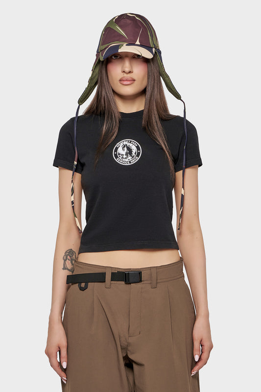 Koszulka OFFICER PRINTED SLIM TEE czarna