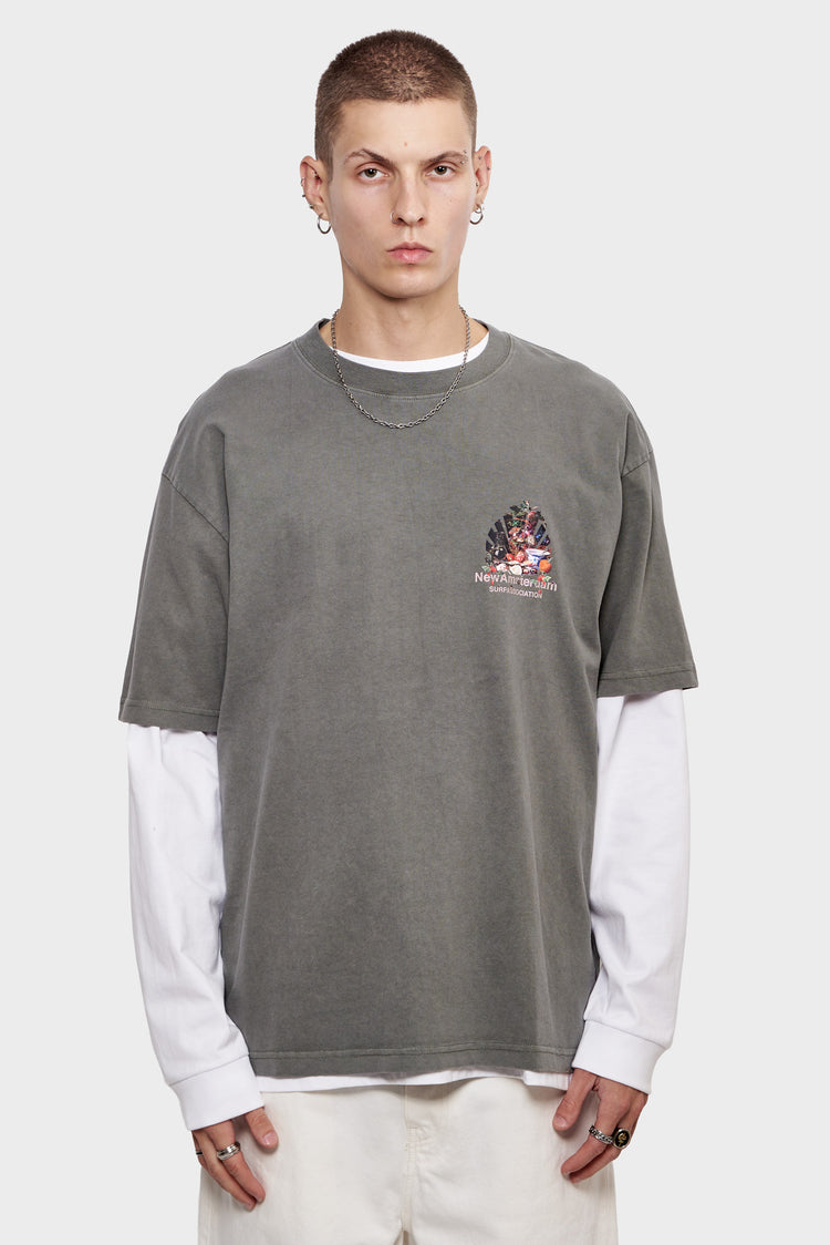 meskie#@Koszulka BUFFET TEE zielona