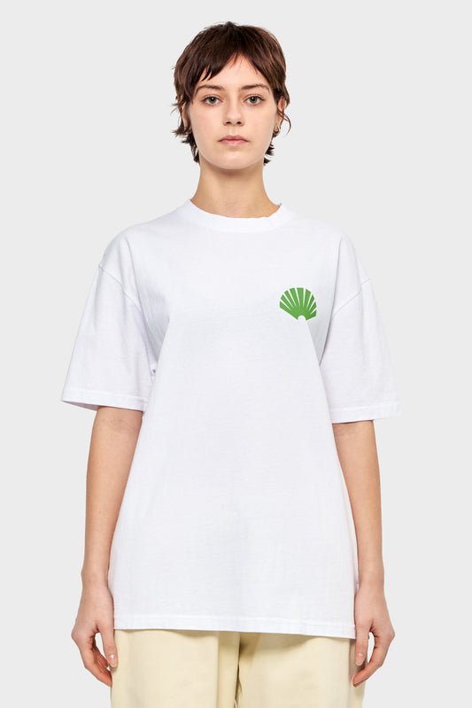 damskie#@Koszulka LOGO TEE biało-zielona