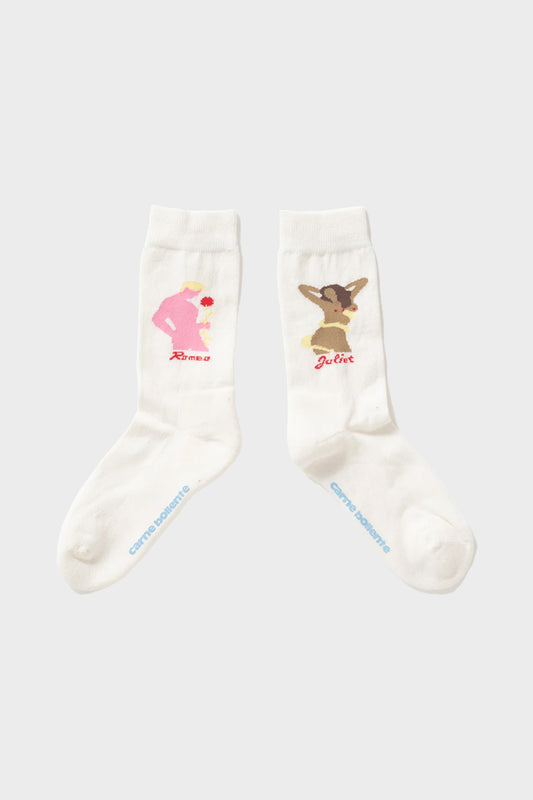 ROMEO TRULY FELT socks white