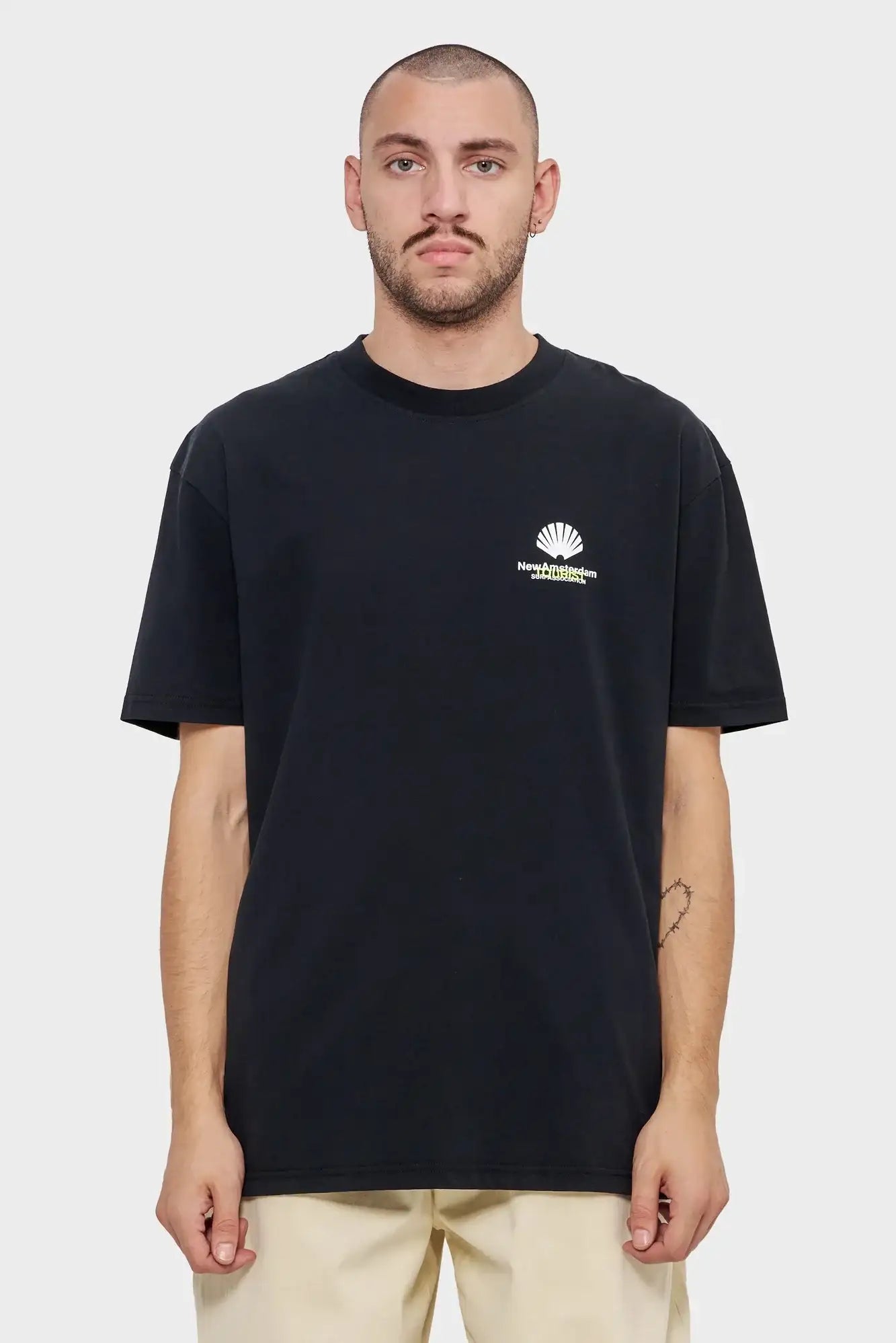 meskie#@Koszulka LOGO TOURIST TEE czarna