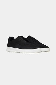 czarne sneakersy męskie na białej podeszwie, minimalistyczny styl, nowoczesne obuwie