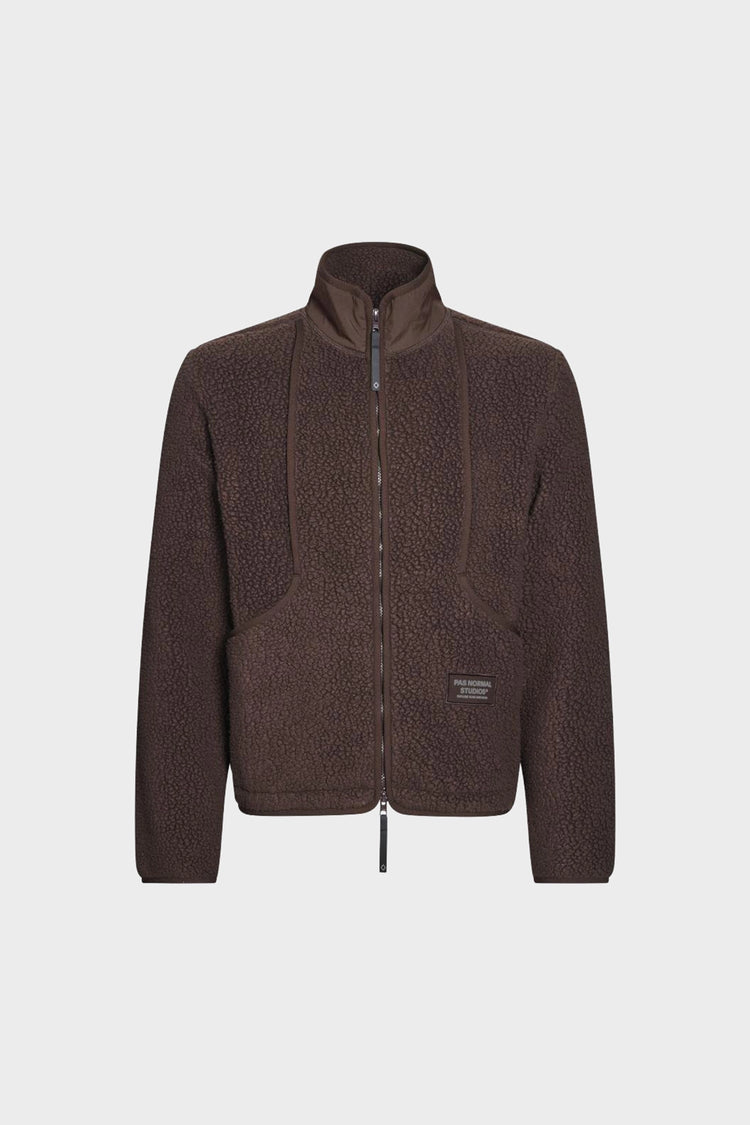 Kurtka Off-Race Pile Fleece brążowa