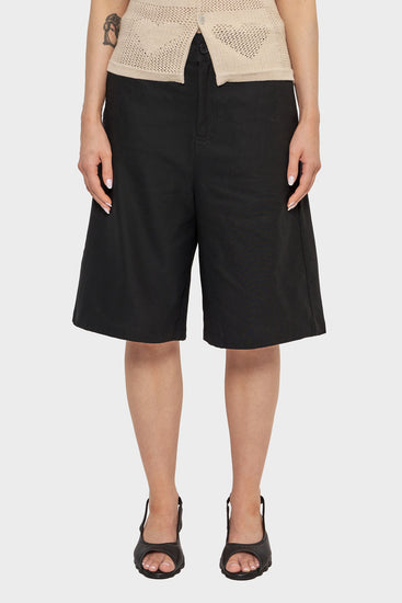 damskie#@Szorty WIDE-LEG SHORTS czarne