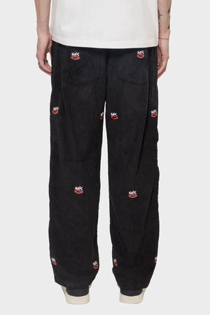 meskie#@Spodnie SEX LOGO EMBROIDERED czarne