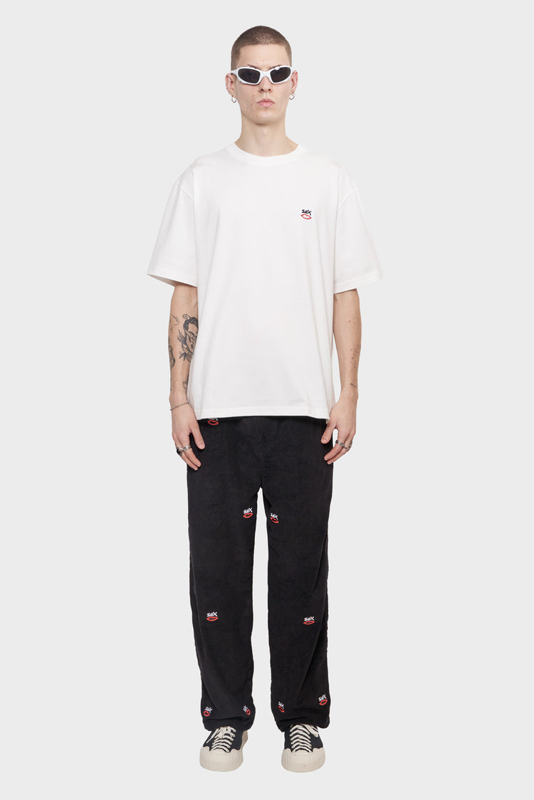meskie#@Spodnie SEX LOGO EMBROIDERED czarne