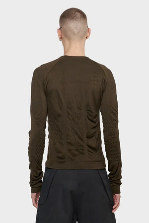 meskie#@Bluza 3D KNIT brązowa