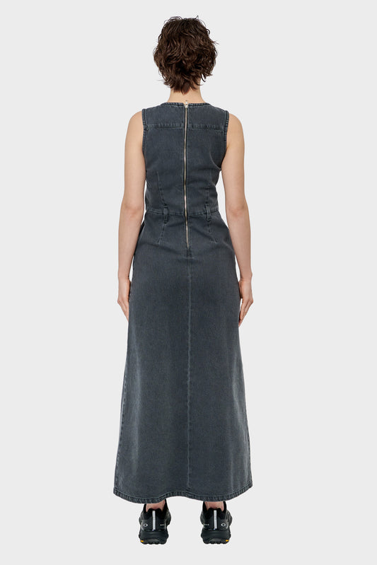 MAXI DRESS dress gray
