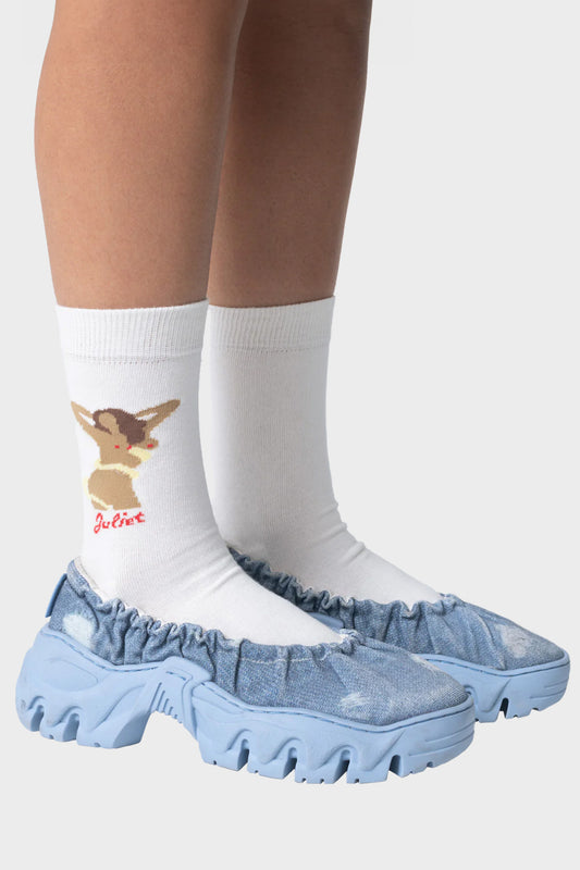 ROMEO TRULY FELT socks white