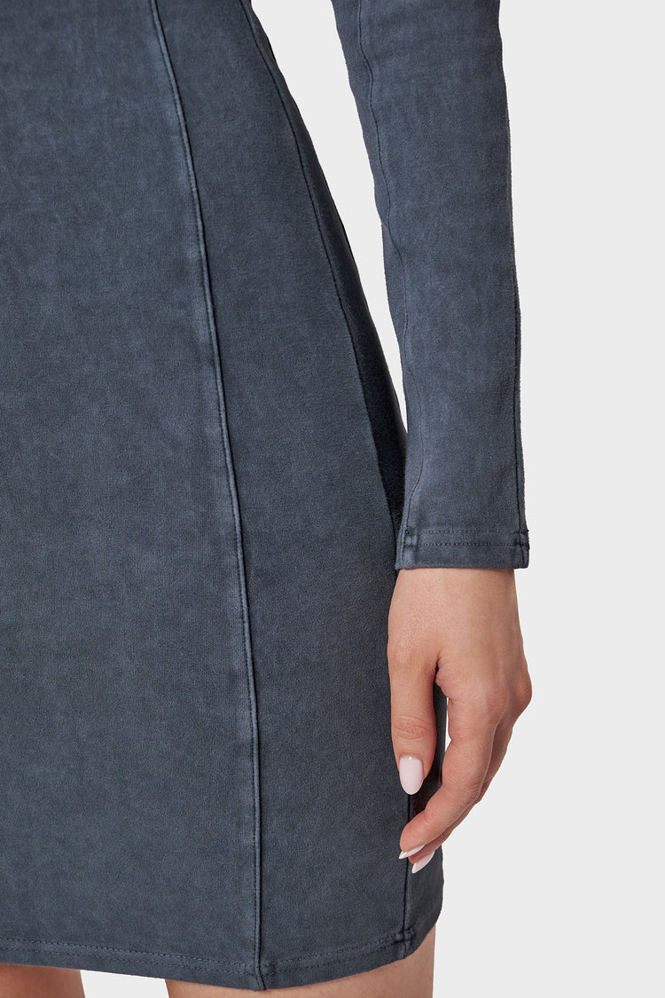 Dress HALF ZIP JERSEY DRESS gray