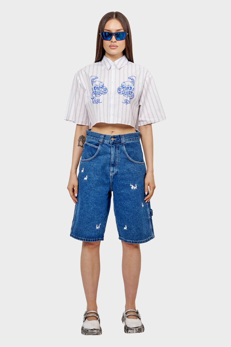 damskie#@Szorty BUNYY BONANZA niebieskie