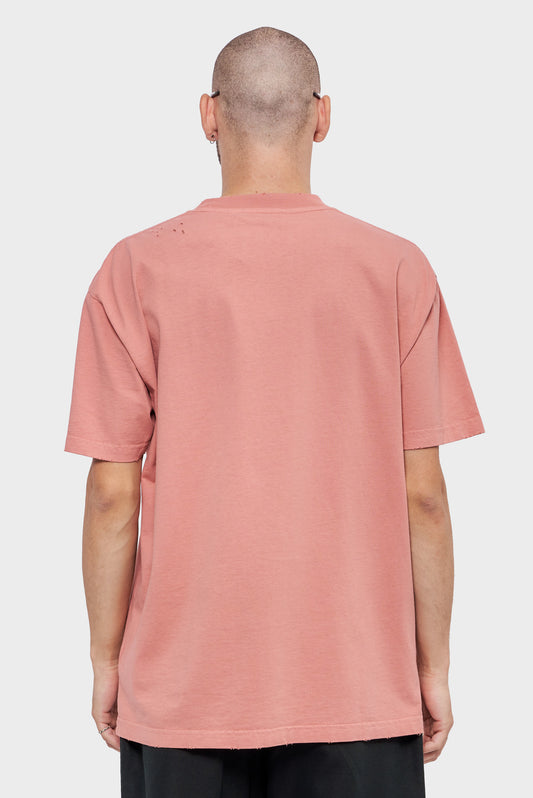 meskie#@Koszulka THROW POCKET TEE różowa