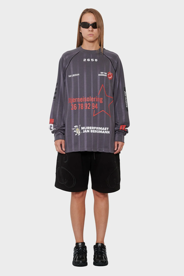 damskie#@Longsleeve FOOTBALL szary