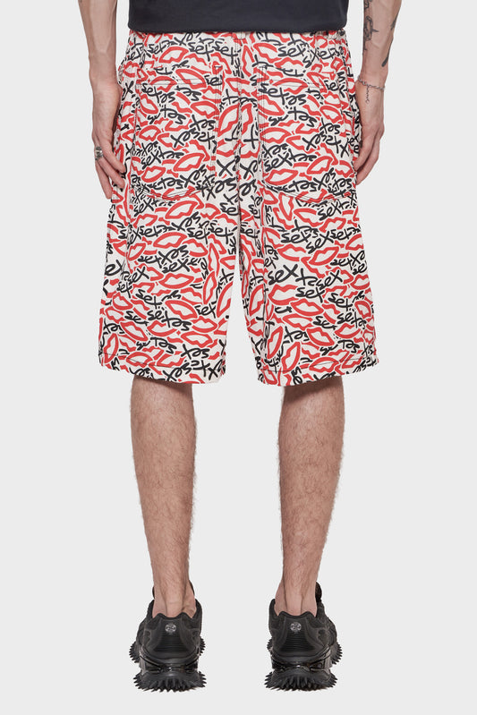 meskie#@Szorty SEX CAMO białe