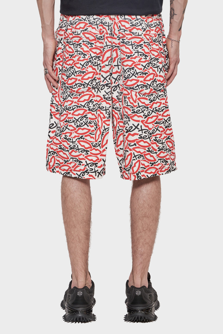 meskie#@Szorty SEX CAMO białe