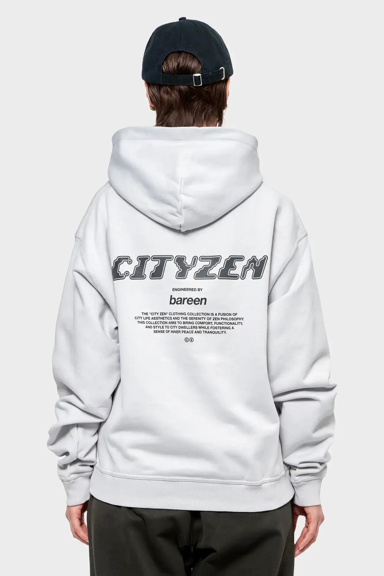 Bluza z kapturem CITYZEN Bareen, nadruk na plecach, odzież streetwear, męska moda