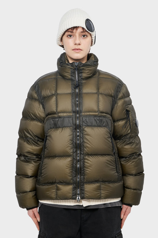 damskie#@Kurtka HOODED SHORT DOWN zielona