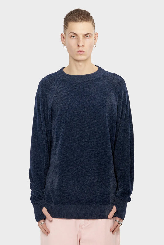 Sweter MESH PILE CREW czarny
