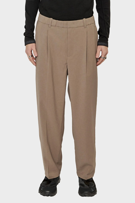 Spodnie ONE TUCK STRAIGHT beżowo-brązowe