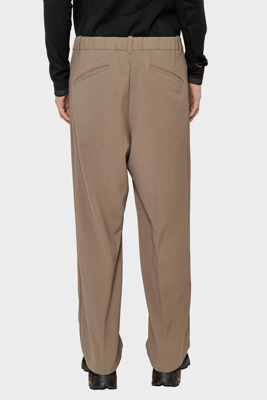 Spodnie ONE TUCK STRAIGHT beżowo-brązowe