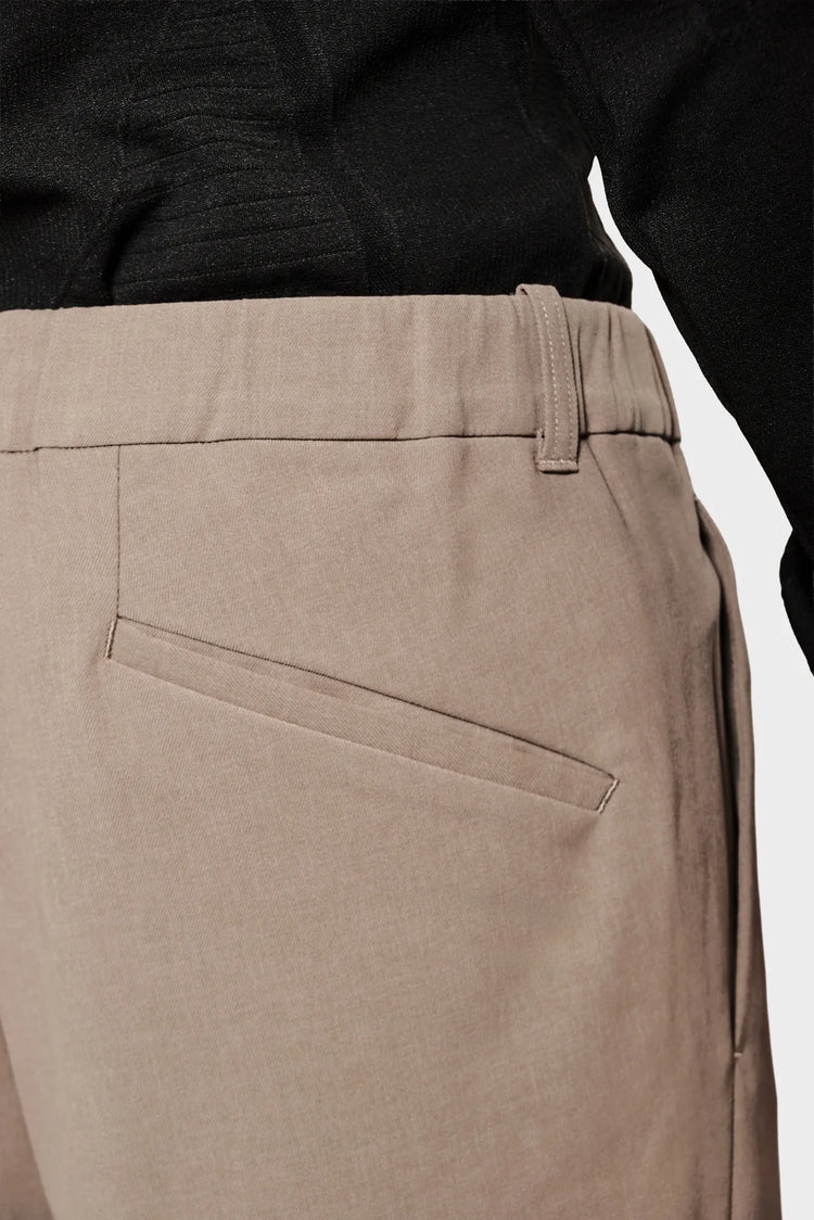 Spodnie ONE TUCK STRAIGHT beżowo-brązowe