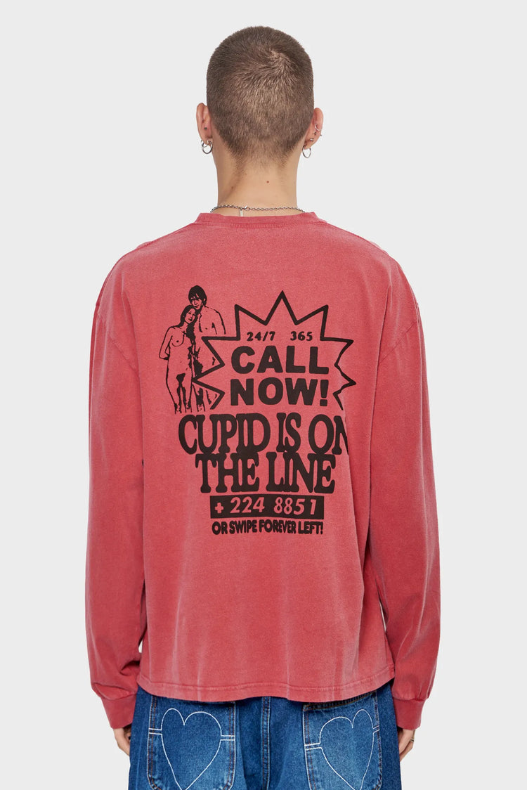 meskie#@Longsleeve CUPID’S CALLING czerwona